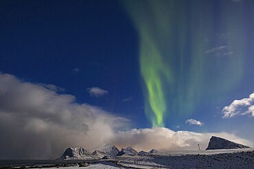 Northern Lights over Myrland Lofoten, Nordland, Norway