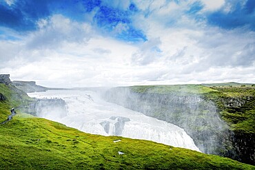 Spectacular Gullfoss waterfall in Iceland.