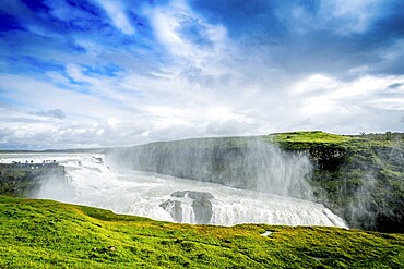 Spectacular Gullfoss waterfall in Iceland.