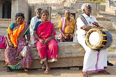 Holi festival in Hampi, India, state of Karnataka, 15.03.2025, people celebrating the hindu holiday of colours, love, equality and spring