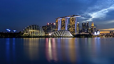 Marina Bay Sands Hotel and Skyline, Marina East, Southeast, Singapore