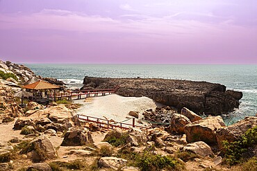 Rocky coast at Hang Rai, Nui Chua-National Park, Vinh Hy, Ninh Thuan province, Vietnam, VietNam