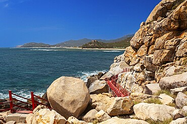 Rocky coast at Hang Rai, Nui Chua-National Park, Vinh Hy, Ninh Thuan province, Vietnam, VietNam
