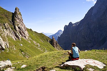 Rest at Valentintörl, Carnic Alps, Carinthia, Austria
