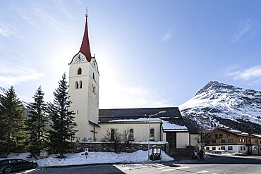 Maria Geburt parish church in Galtür, Tyrol, Austria