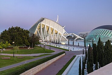 Science museum Prinz Philip, Ciutat de les Arts i les Ciències, landscaped park in the city centre, Valencia, Spain