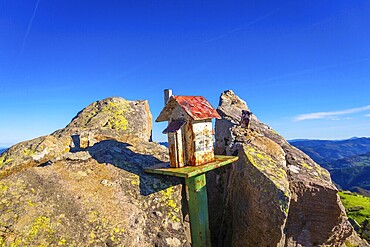 Beautiful sculpture on the top of Mount Adarra in Urnieta. Gipuzkoa, Basque Country
