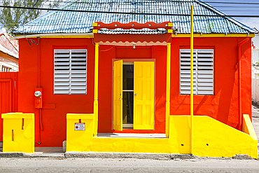 Colourful house on Bay Street, Bridgetown, St. Michael, Barbados, West Indies, Caribbean, Central America