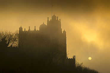 Bolsover Castle sunset, Bolsover, North Derbyshire, England, United Kingdom, Europe