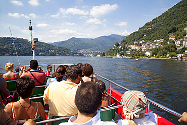 Boat trip on Lake Como, Como, Lombardy, Italian Lakes, Italy, Europe