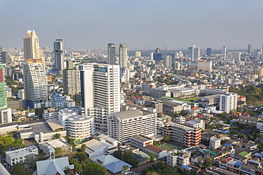 Elevated view of city skyline, Bangkok, Thailand, Southeast Asia, Asia