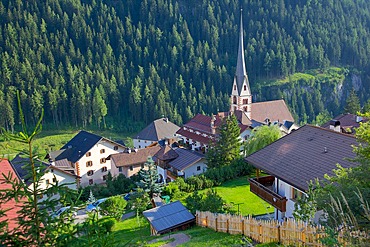 Church in St. Cristina, Gardena Valley, Bolzano Province, Trentino-Alto Adige/South Tyrol, Italian Dolomites, Italy, Europe