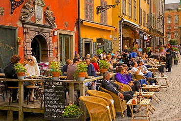 Stortorget Square cafes, Gamla Stan, Stockholm, Sweden, Scandinavia, Europe