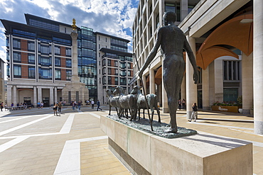 Statues in Paternoster Square, City of London, London, England, United Kingdom, Europe