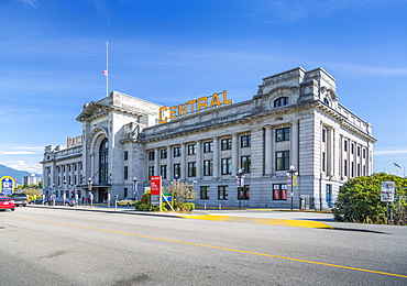 View of Pacific Central Station, Vancouver, British Columbia, Canada, North America