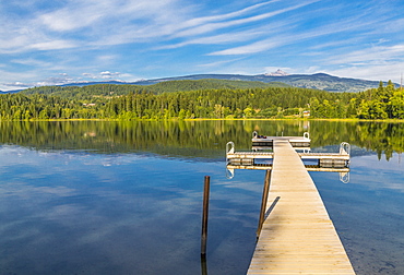 View of Dutch Lake and meadows near Clearwater, British Columbia, Canada, North America