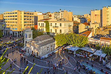 View of Greek Orthodox Church in Monastiraki Square during late afternoon, Monastiraki District, Athens, Greece, Europe