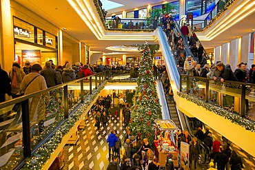 Saturn Shopping Centre at Christmas, Munster, North Rhine-Westphalia, Germany, Europe