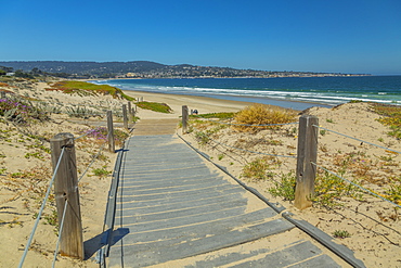 Path leading to Beach, Monterey Bay, Peninsula, Monterey, Pacific Ocean, California, United States of America, North America