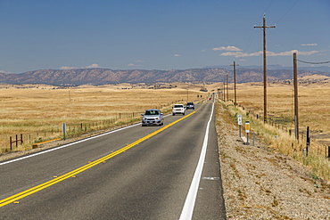 View of Highway 140 near Merced, California, United States of America, North America