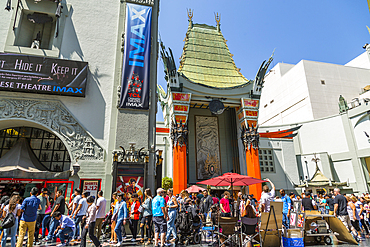 View of Grauman's Chinese Theatre on Hollywood Boulevard, Hollywood, Los Angeles, California, United States of America, North America