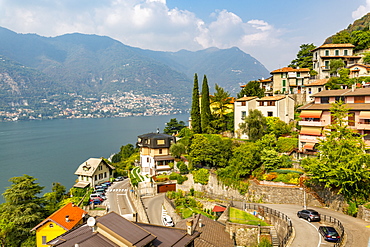 View of Lake Como from Nesso, Province of Como, Lake Como, Lombardy, Italian Lakes, Italy, Europe