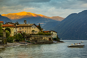 View of Lake Como from Lezzeno at dawn, Province of Como, Lake Como, Lombardy, Italian Lakes, Italy, Europe