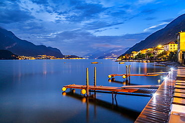 View of Lake Como from Lezzeno at dawn, Province of Como, Lake Como, Lombardy, Italian Lakes, Italy, Europe