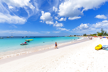 View of Carlisle Beach, Bridgetown, Barbados, West Indies, Caribbean, Central America