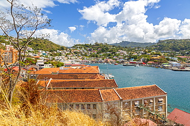 View over the Carenage of St. George's, Grenada, Windward Islands, West Indies, Caribbean, Central America