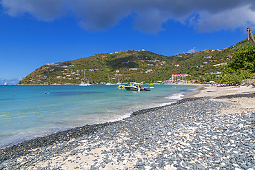 View of Cane Garden Bay Beach, Tortola, British Virgin Islands, West Indies, Caribbean, Central America