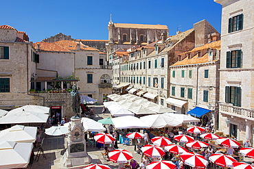 Market, Gunduliceeva Poljana, Dubrovnik, Dalmatia, Croatia, Europe