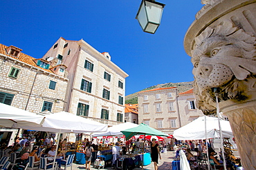 Market, Gunduliceeva Poljana, Dubrovnik, Dalmatia, Croatia, Europe