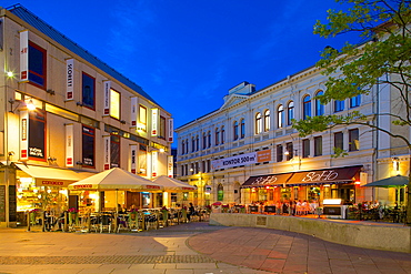 Harry Hjomes Place at dusk, Gothenburg, Sweden, Scandinavia, Europe