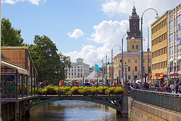 View of Canal and Town Hall, Gothenburg, Sweden, Scandinavia, Europe