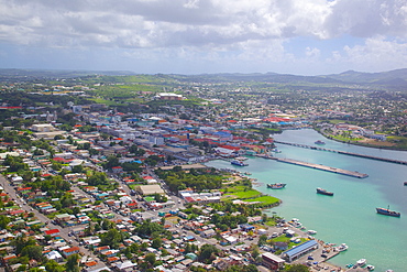 View over St. Johns, Antigua, Leeward Islands, West Indies, Caribbean, Central America
