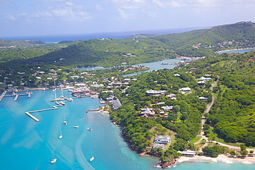 View of Falmouth Harbour, Antigua, Leeward Islands, West Indies, Caribbean, Central America