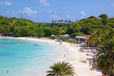View of Long Bay and beach, Long Bay, Antigua, Leeward Islands, West Indies, Caribbean, Central America