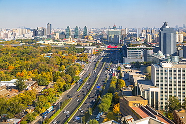 Elevated view of Beijing Zoo and surrounding area, Beijing, People's Republic of China, Asia