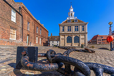 View of the Customs House, Purfleet Quay, Kings Lynn, Norfolk, England, United Kingdom, Europe