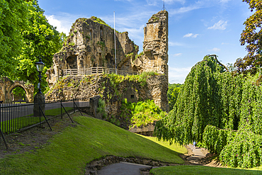 View of the King's Tower at Knaresborough Castle, Knaresborough, North Yorkshire, England, United Kingdom, Europe