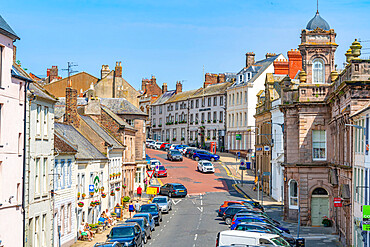 View of buildings on Hide Hill, Berwick-upon-Tweed, Northumberland, England, United Kingdom, Europe