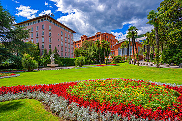 View of Perivoj Sv. Jakova park in Opatija, Kvarner Bay, Eastern Istria, Croatia, Europe