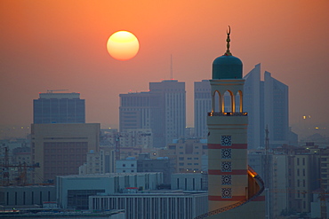 Kassem Darwish Fakhroo Islamic Cultural Centre at sunset, Doha, Qatar, Middle East