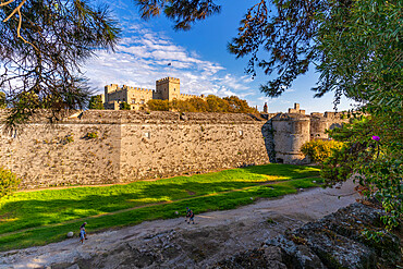 View of Gate of Amboise, Old Rhodes Town, UNESCO World Heritage Site, Rhodes, Dodecanese, Greek Islands, Greece, Europe