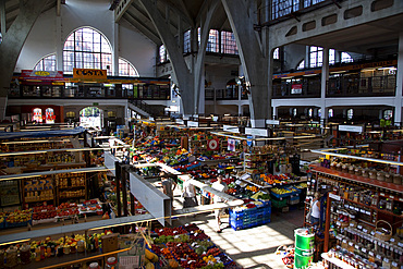 Indoor market, Hala Targowa, Old Town, Wroclaw, Silesia, Poland, Europe