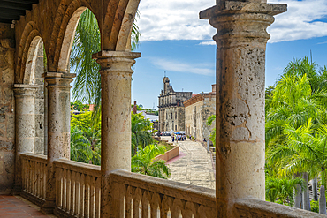 View of Pantheon of the Fatherland from Alcázar de Colón, Santo Domingo, Dominican Republic, West Indies, Caribbean, Central America