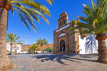 View of Iglesia de Nuestra Senora de la Pena in Vega de Rio Palmas, Betancuria, Fuerteventura, Canary Islands, Spain, Atlantic, Europe