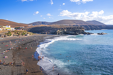 View of Playa de Ajuy from Mirador Playa de Ajuy, Ajuy, Fuerteventura, Canary Islands, Spain, Atlantic, Europe