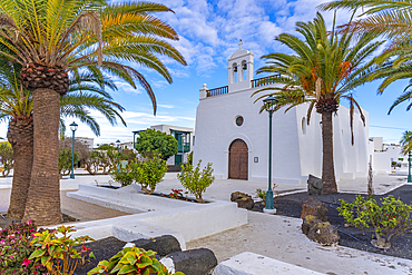 View of San Isidro Labrador church, Uga, Lanzarote, Las Palmas, Canary Islands, Spain, Atlantic, Europe